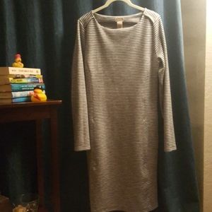 Duluth Trading Company heather jersey stripe dress